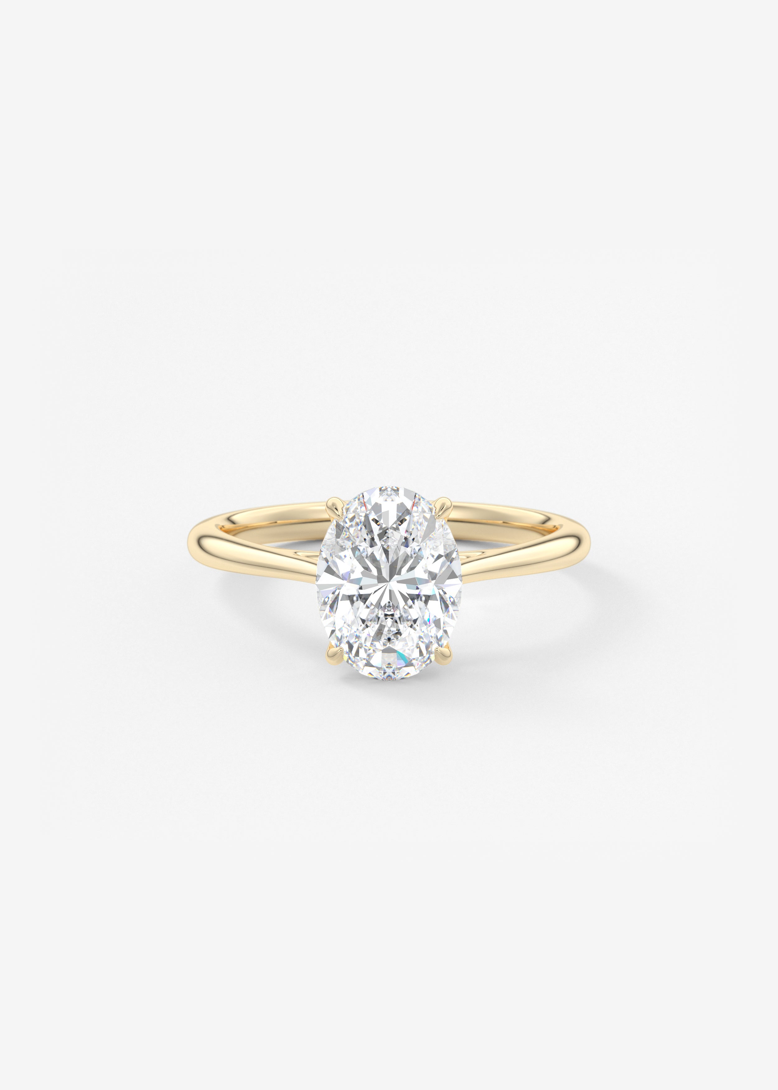 Oval Solitaire With Raised Basket Gallery Lab Grown Diamond Engagement Ring